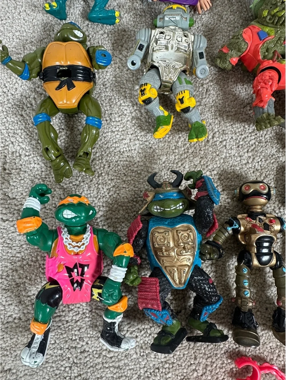 1980s 1990s VTG TMNT Teenage Mutant Ninja Turtles Action Figures Playmates Parts